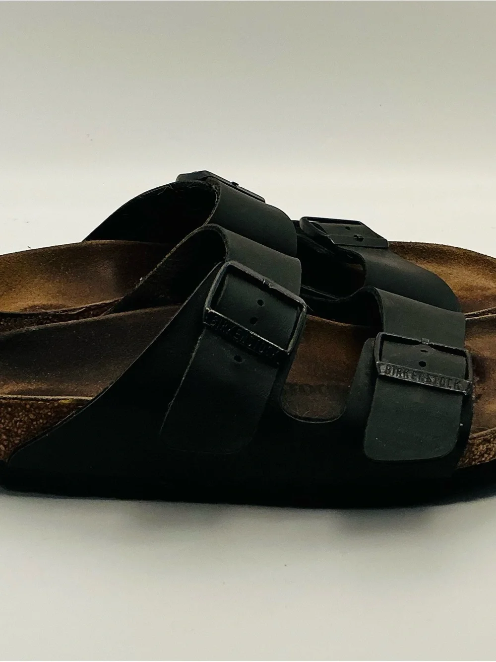 Birkenstock Arizona Black Double-Strap Slide Sandals EUR 39/US 8